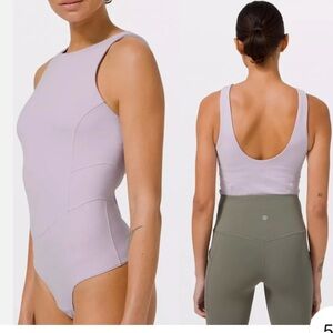 NWT Lululemon Align Bodysuit Lavender Dew high neck low back